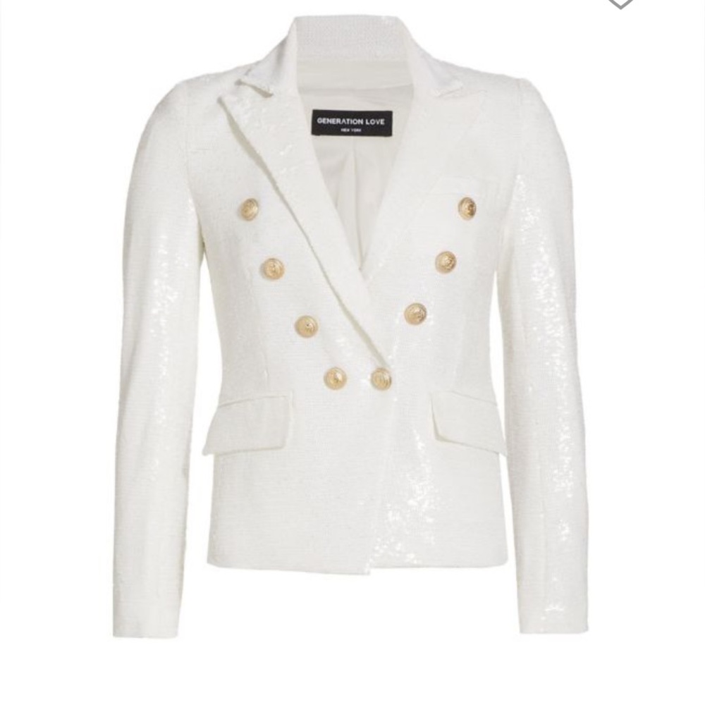 White sequins Generation Love blazer